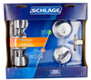 Schlage Bell Satin Chrome Knob and Single Cylinder Deadbolt 1-3/4 in.