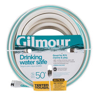 Gilmour 5/8 in. Dia. x 50 ft. L RV/Marine White Garden Hose