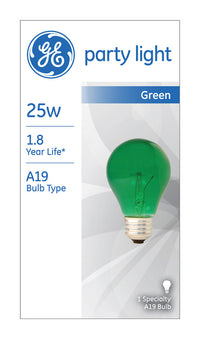 Ge Lighting 49725 25 Watt Green Crystal Color Party Light Bulb  (Pack of 6)