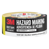 3M 1.88 in. W X 25 yd L Black/Yellow Hazard Duct Tape