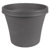 Bloem Terra 20.2 in. H X 24 in. D Plastic Planter Charcoal