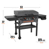 Blackstone 2311 Iron Forged 28” Omnivore Griddle with X-Braced Hood, Powder Coated Steel, Black