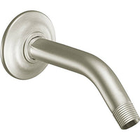 Brushed nickel shower arm