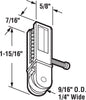 Prime-Line 3/4 in. D X 1/4 in. L Matte White Nylon Roller Assembly 2 pk