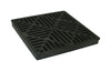 NDS  12 in. Black  Polyolefin  Square  Grate