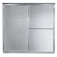 Sterling Deluxe 56.25 in. H X 59 in. W Silver Framed Tub Door