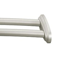 BRUSHED NICKEL ADJUSTABLE CURVED SHOWER ROD