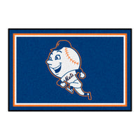 MLB - New York Mets Retro Collection 4ft. x 6ft. Plush Area Rug - (2014)