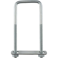 2192BC35 5/16" X 2" X 5" Square U Bolt - Zinc Plated