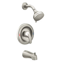 Moen Adler 1-Handle Brushed Nickel Tub and Shower Faucet