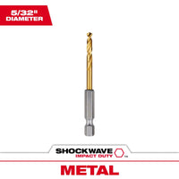 Milwaukee Shockwave 5/32 in. X 2-3/4 in. L Titanium Red Helix Drill Bit 1 pc