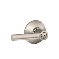 Schlage Broadway Satin Nickel Bed and Bath Lever Right or Left Handed