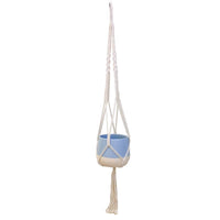 Trendspot Macrame 5.5 in. D Ceramic Planter Aqua (Pack of 2)