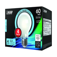 Feit Electric A19 E26 (Medium) LED Bulb Daylight 60 W 4 pk