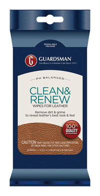 Guardsman No Scent Leather Cleaner 20 wipes Wipes (Pack of 6)