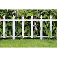 Master Mark 12 in. L X 13 in. H Plastic White Cottage Fence (Pack of 36)