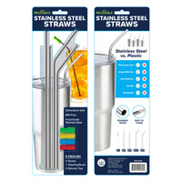 Hitt Brands Multicolored Plastic/Stainless Steel BPA-Free Straw