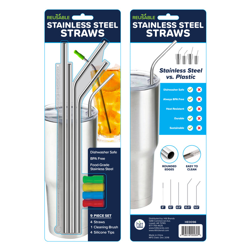 Eco-Friendly, Reusable, and BPA-Free Multicolor Acrylic Straws