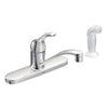 Moen Adler One Handle Chrome Kitchen Faucet Side Sprayer Included