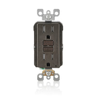 Leviton SmartlockPro 15 amps 125 V Duplex Brown GFCI Outlet 5-15R 1 pk