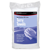 Buffalo Cotton Terry Towels 14 in. W X 17 in. L 12 pk