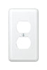 Amerelle Devon White 1 gang Stamped Steel Duplex Wall Plate 1 pk