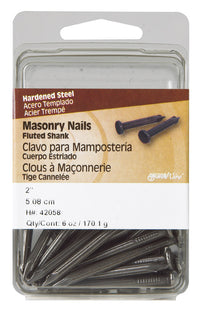 Hillman 2 in. L Masonry Steel Nail Fluted Shank Flat (Pack of 5)