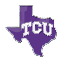 Texas Christian University Team State Aluminum Emblem