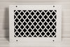 Steelcrest Designer 12 X 8 Wall /Ceiling White Supply Vent Cover, With Air-Volume Damper & Face Mounting Screw Holes