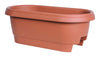 Bloem 24 in. H x 24 in. W Resin Deck rail Deck Rail Planter Terracotta Clay