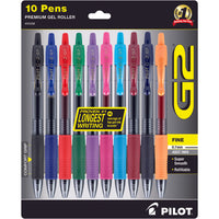 Pilot G2 Assorted Retractable Gel Pen 10 pk (Pack of 6)