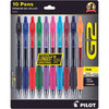 Pilot G2 Assorted Retractable Gel Pen 10 pk (Pack of 6)