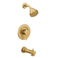 Brushed gold Posi-Temp(R) tub/shower