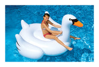 Swimline White PVC/Vinyl Inflatable Swan Pool Float