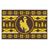 University of Wyoming Holiday Sweater Rug - 19in. x 30in.