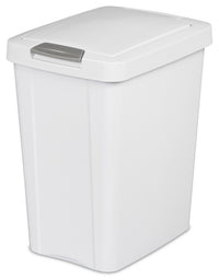 Sterilite 7.5 gal White Polypropylene TouchTop Locking Wastebasket (Pack of 4)