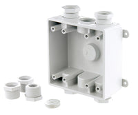 TayMac 26-1/2 cu in Square Plastic 2 gang Outlet Box White