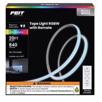 Feit 20 ft. L Color Changing Plug-In LED Tape Light 1 pk