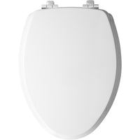 Mayfair Slow Close Elongated White Molded Wood Toilet Seat