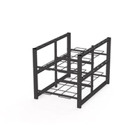 28.25 in. H X 28.22 in. W X 45 in. D Black Metal Hybrid Umbrella and Base Display Rack