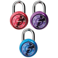 Master Lock 5.56 in. H X 1-9/16 in. W Metal 3-Dial Combination Padlock Keyed Alike