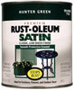 Rust-Oleum Stops Rust Satin Hunter Green Protective Enamel 1 Qt. 250 G/L