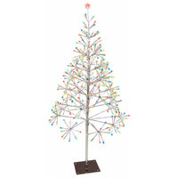 Celebrations Platinum LED Multi Shimmering Tree 4.5 ft. Pathway Decor