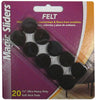 Magic Sliders Felt Self Adhesive Protective Pads Brown Round 3/4 in. W X 3/4 in. L  (Pack of 6)