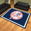 MLB - New York Yankees Bat and Cap 8ft. x 10 ft. Plush Area Rug