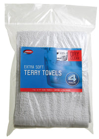 Carrand 17 in. L X 14 in. W Cotton Terry Towels 4 pk