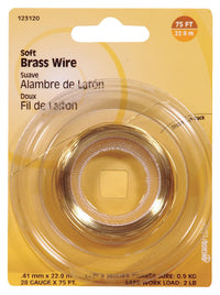 Hillman 75 ft. L Brass 28 Ga. Wire (Pack of 10)