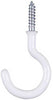 National Hardware Vinyl Coated White Steel 3/4 in. L Cup Hook 10 lb 5 pk