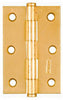 National Hardware 2.06 in. W X 3 in. L Brass Gold Steel Cabinet Hinge (Pack of 5)