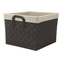 Whitmor Espresso Storage Tote 10 in. H X 13 in. W X 15 in. D Stackable